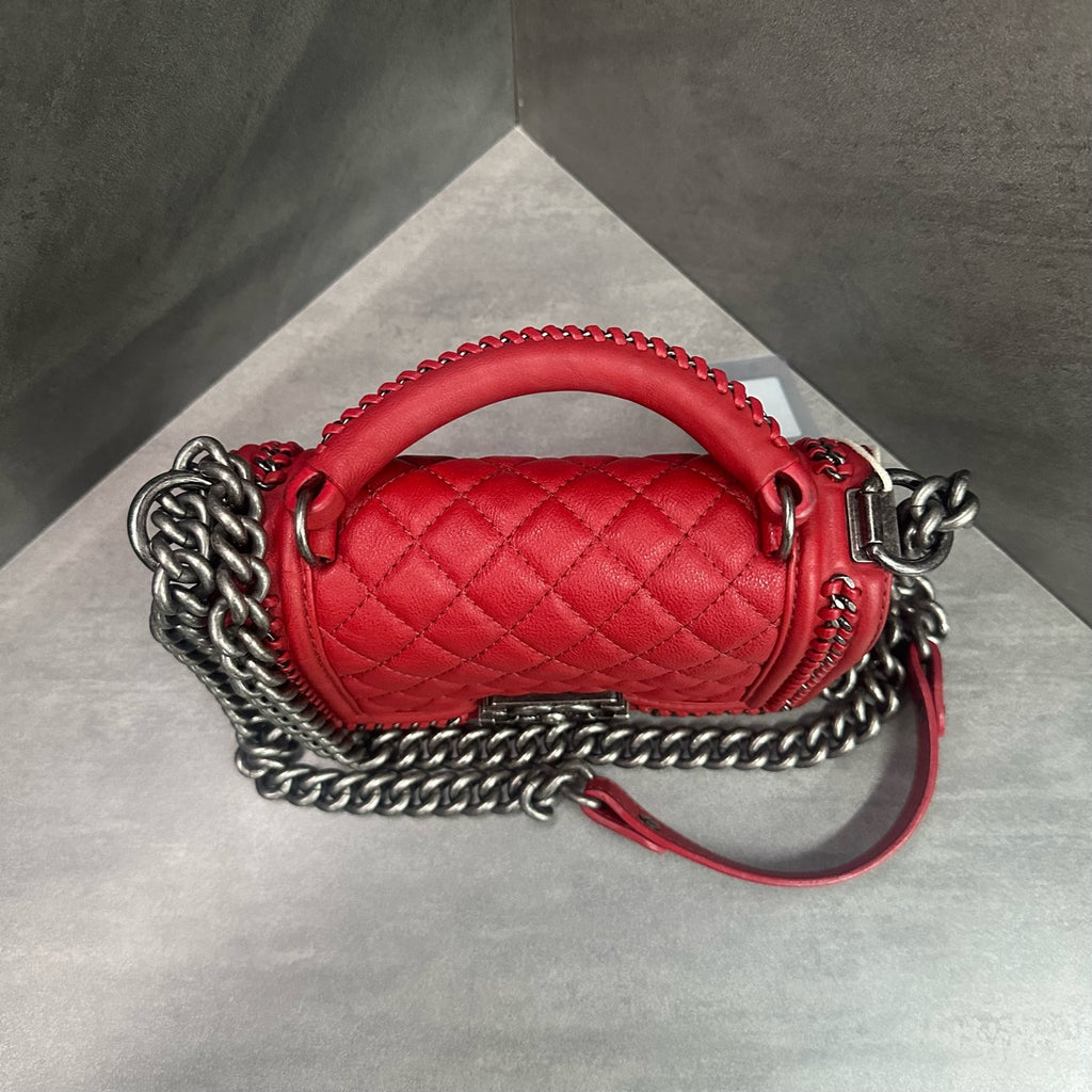Chanel leboy Court Series cowhide small size red