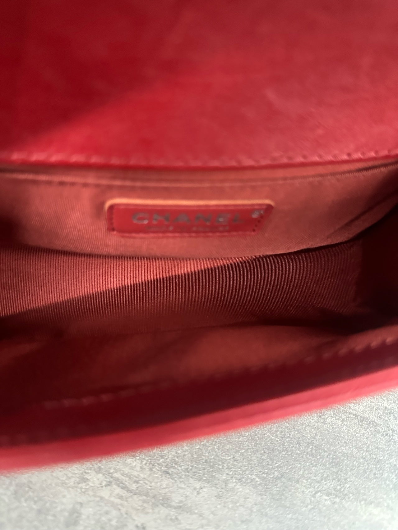 Chanel leboy Court Series cowhide small size red