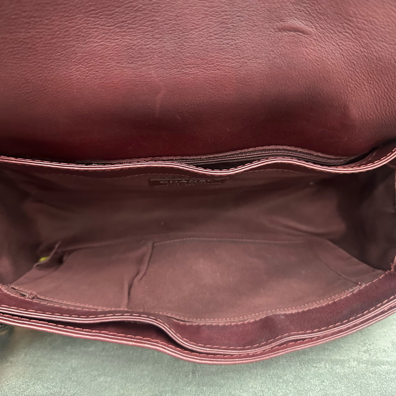 Chanel leboy &nbsp;cowhide vintage soft box middle-large size red