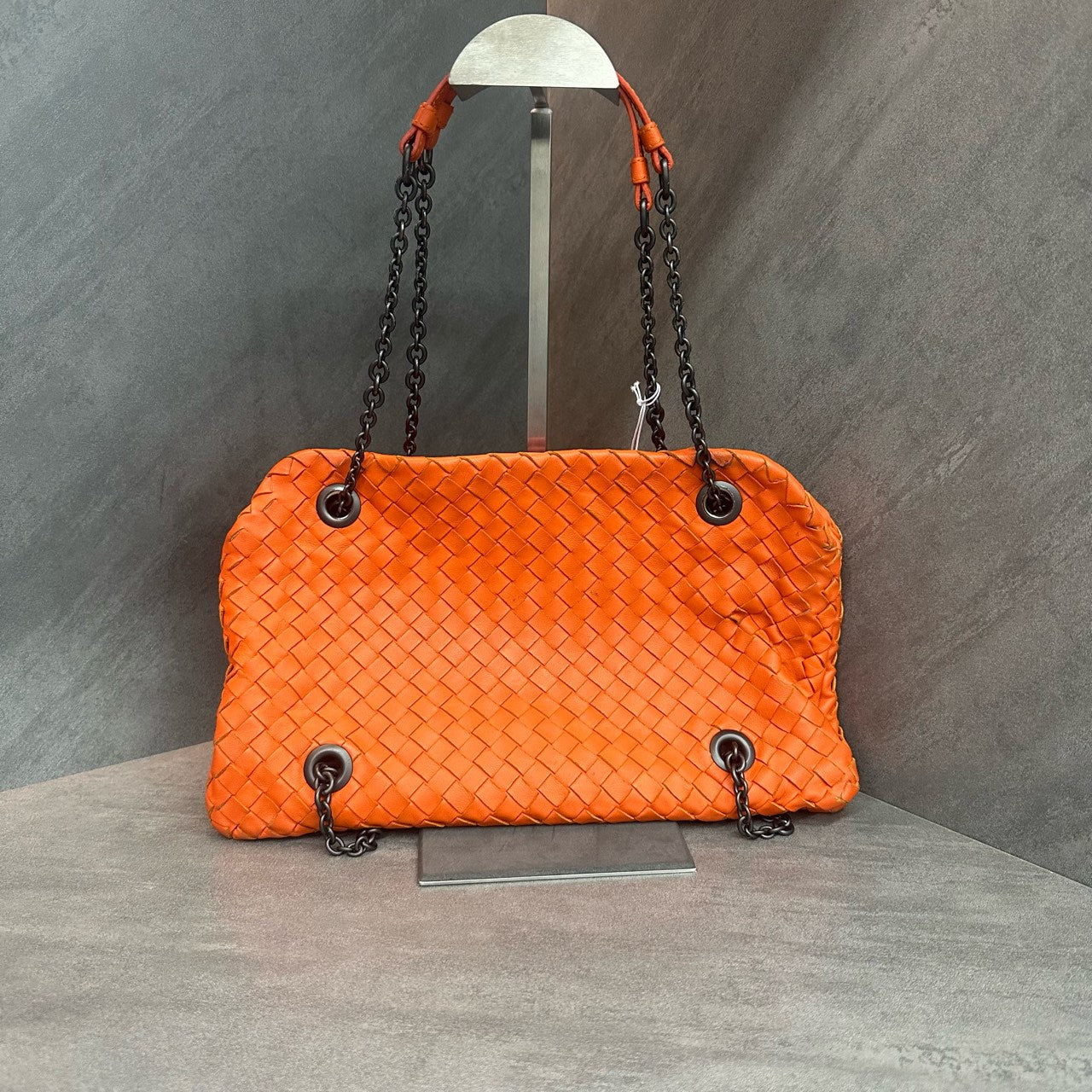 Bottega veneta Woven bag Double chain single shoulder bag Red
