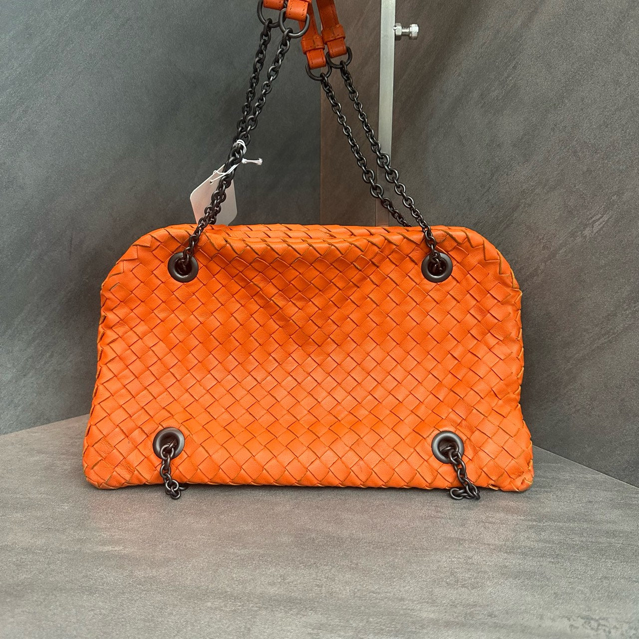 Bottega veneta Woven bag Double chain single shoulder bag Red