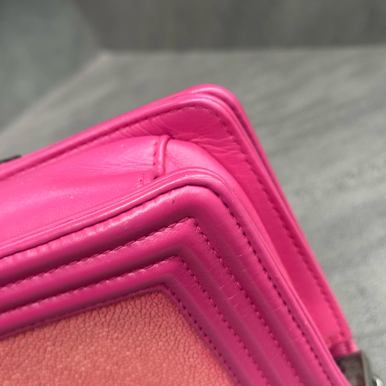 Chanel leboy fish skin small size pink