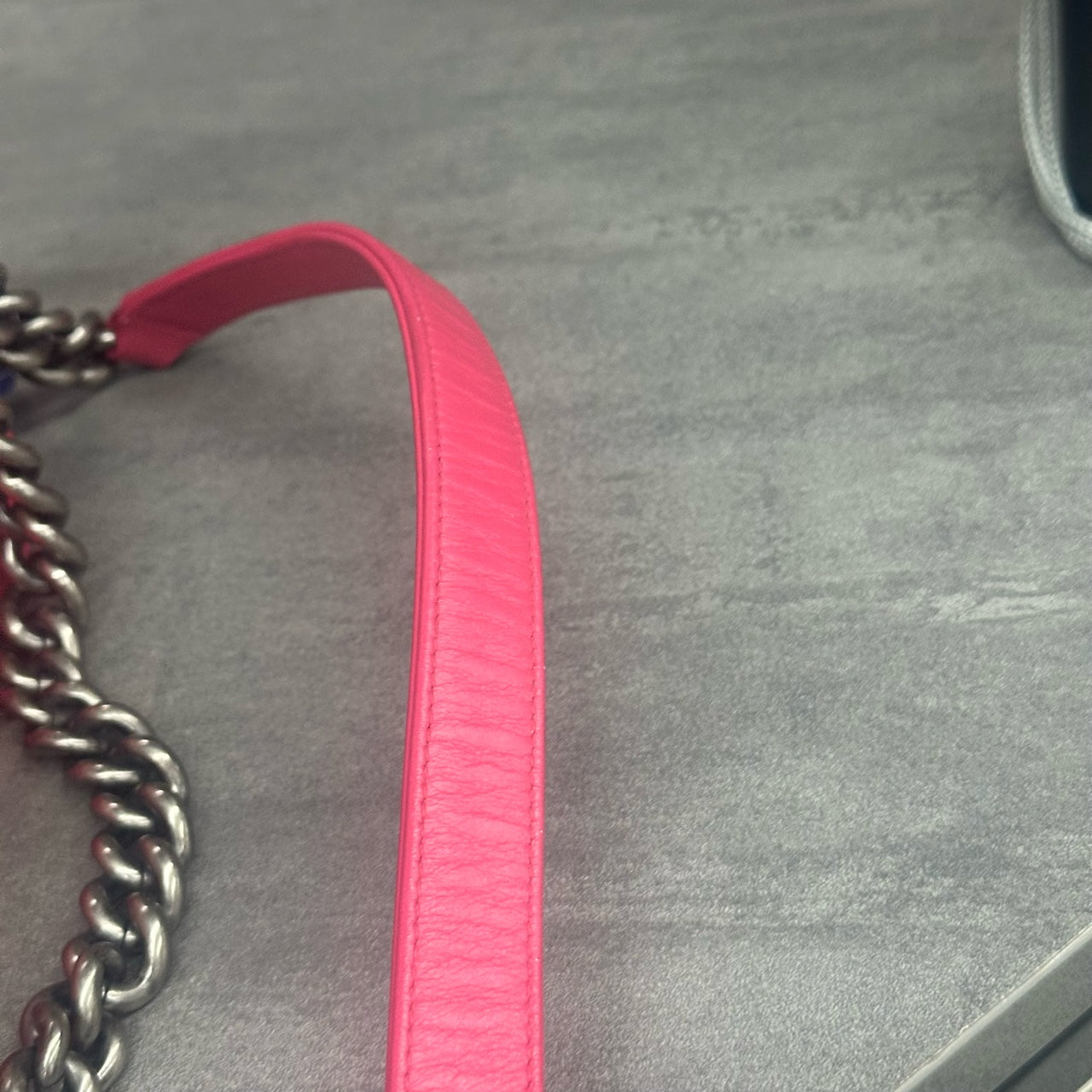 Chanel leboy fish skin small size pink