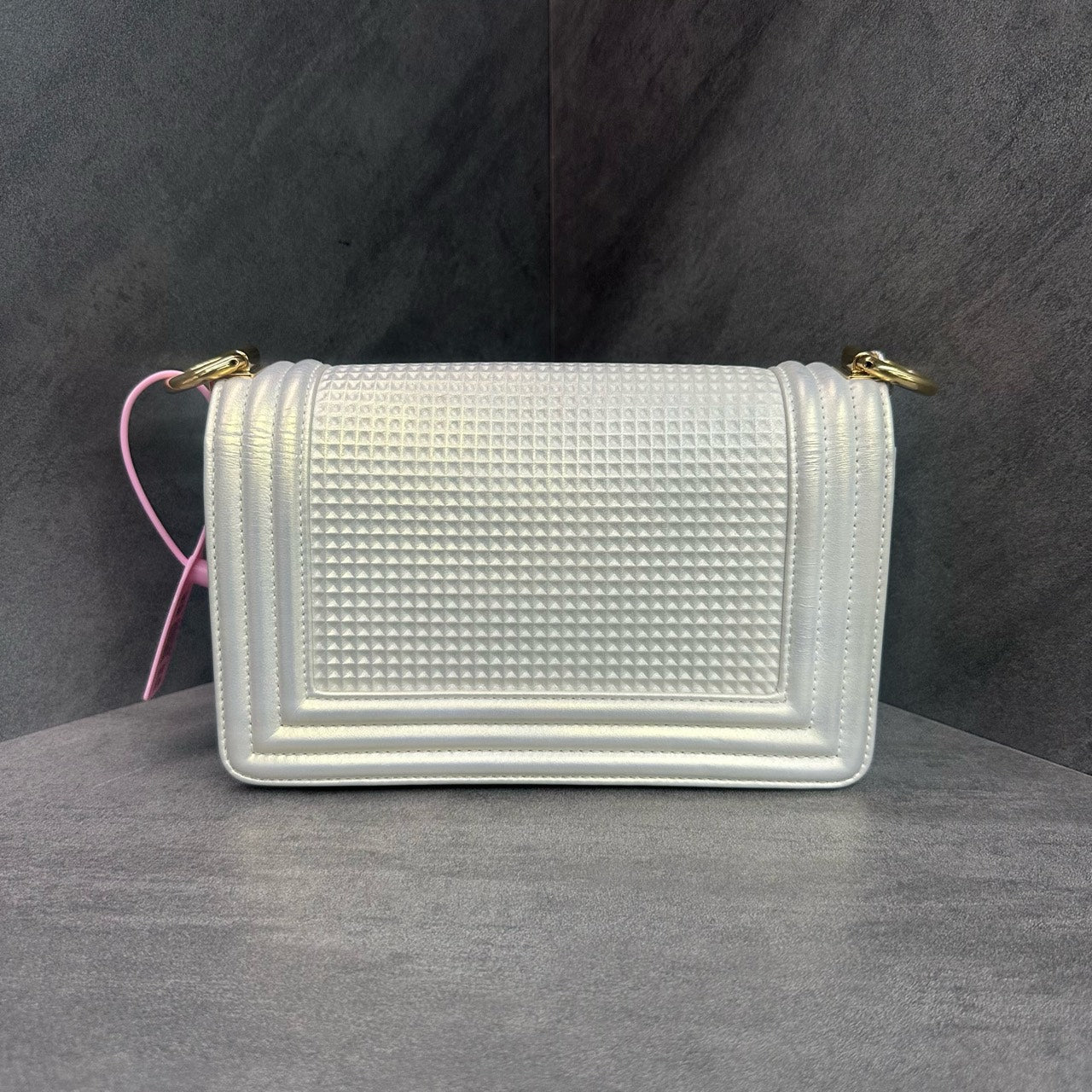 Chanel leboy technology fabric small size white