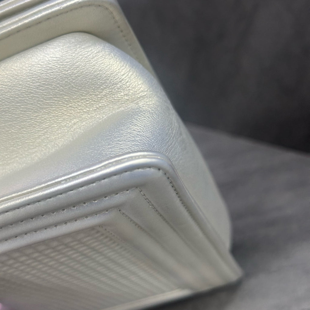 Chanel leboy technology fabric small size white