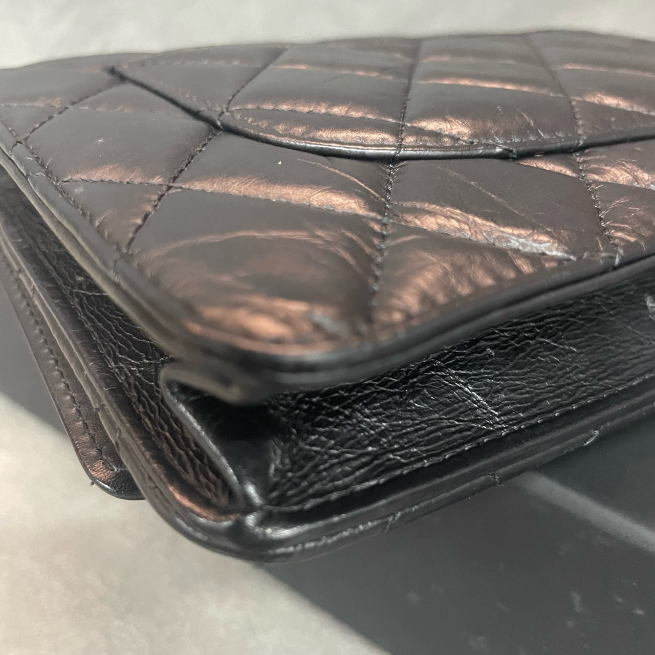 Chanel 2.55 cowhide Badge Series balck-gold