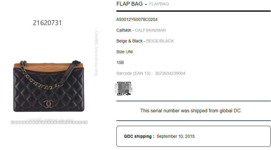 Chanel Flap woc White with black