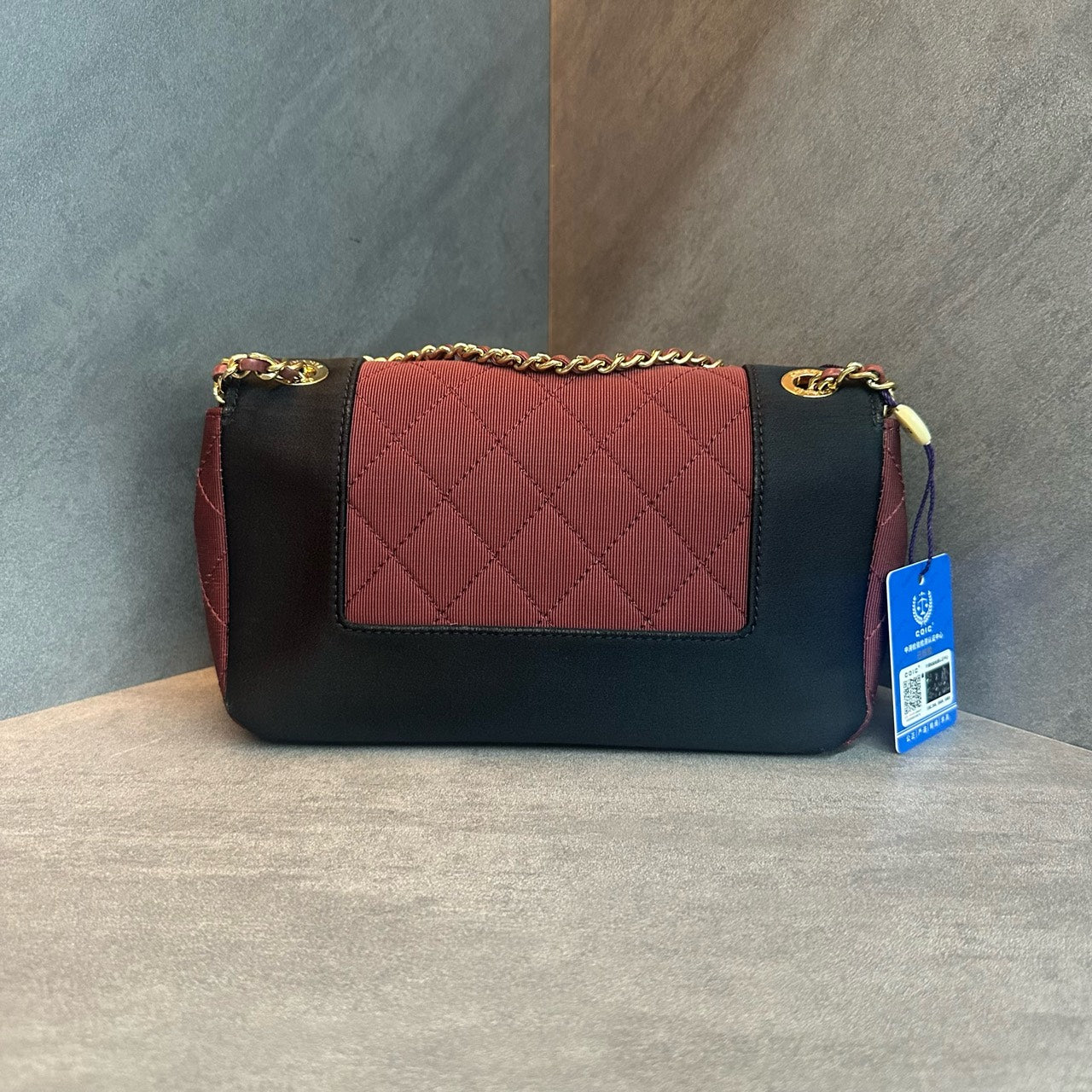 Chanel leboy Season series middle size black with red