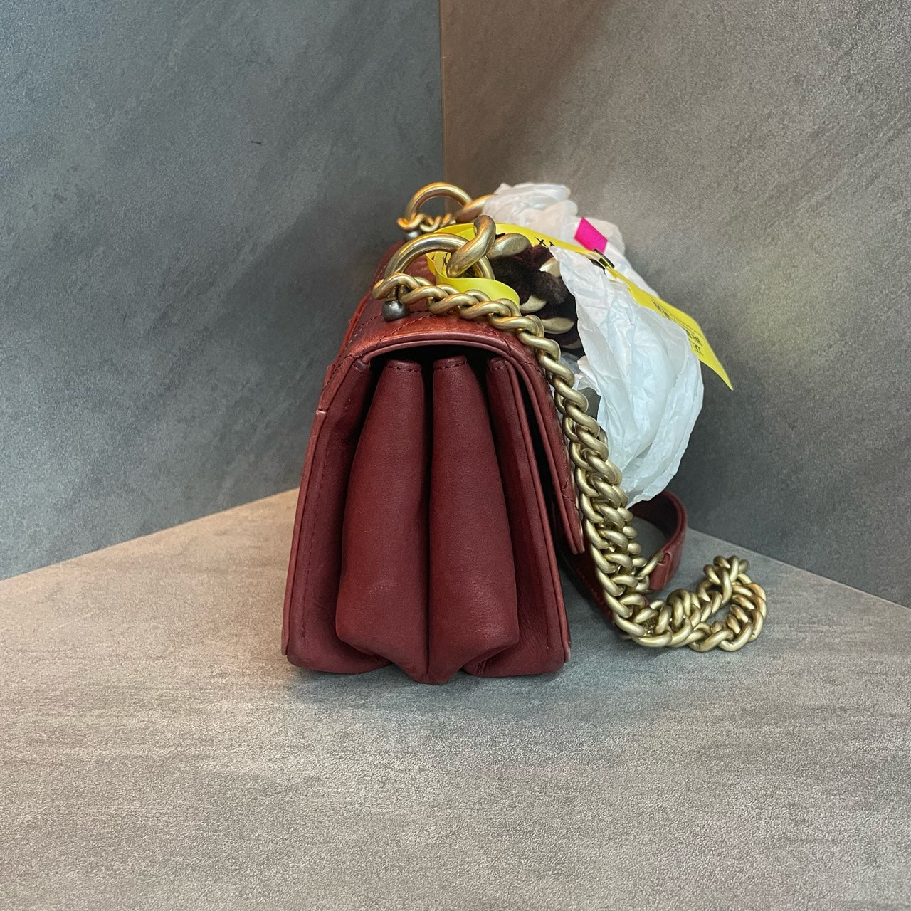Chanel Classic Flap Metropolis series Velvet shoulder strap red