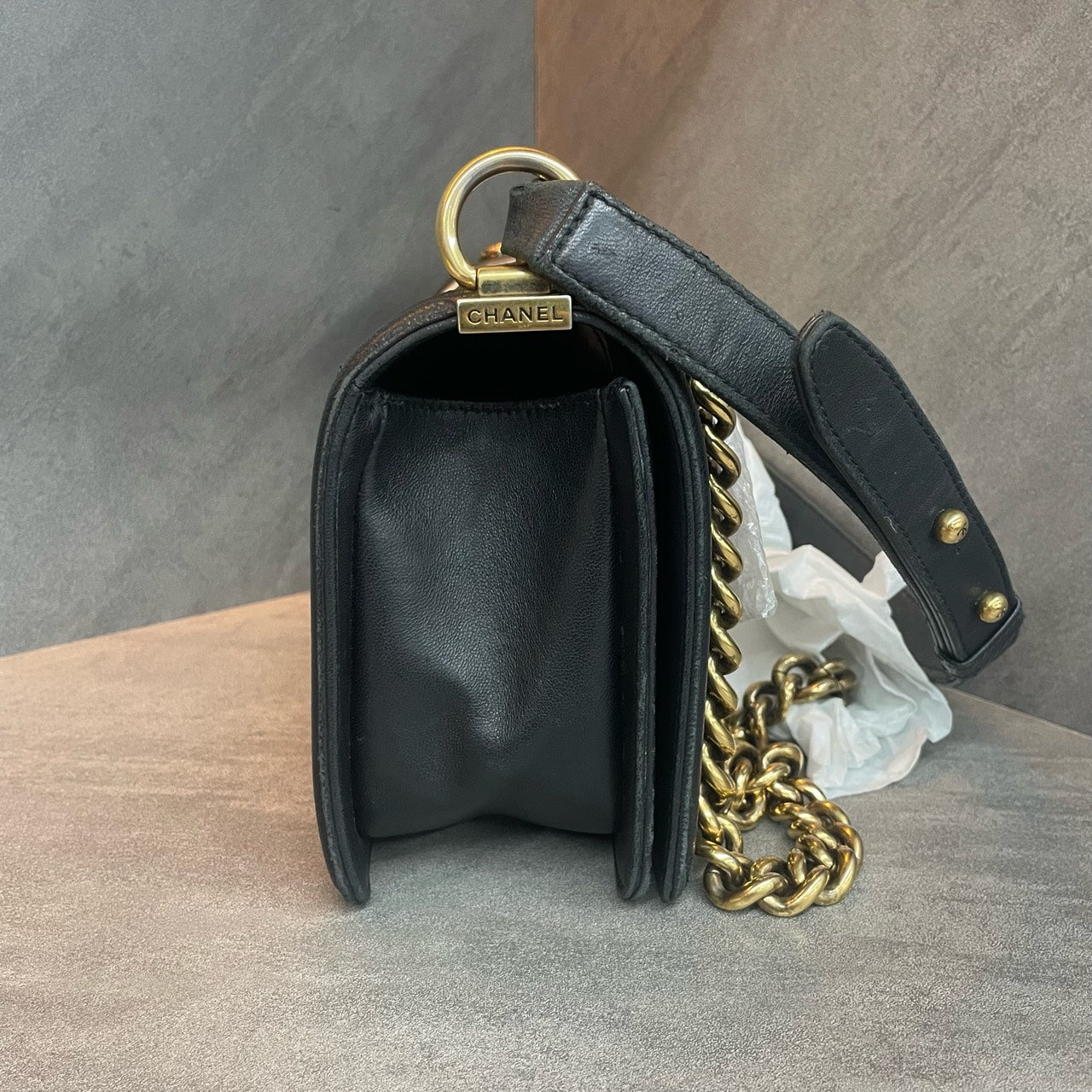 Chanel leboy limited edition green with black