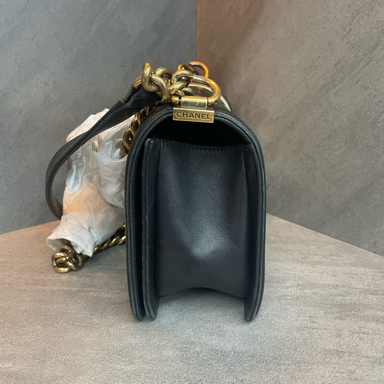 Chanel leboy limited edition green with black