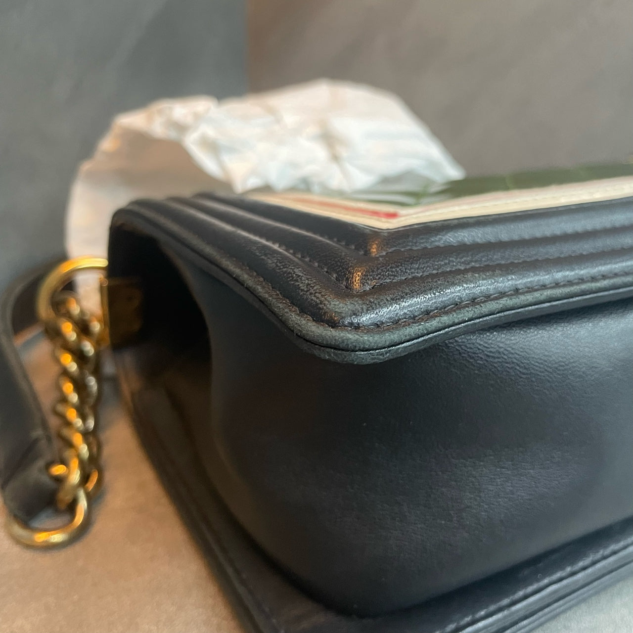 Chanel leboy limited edition green with black