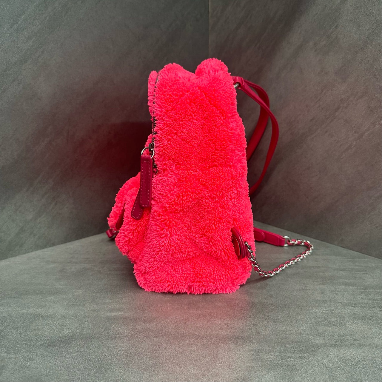 Chanel Plush backpack red