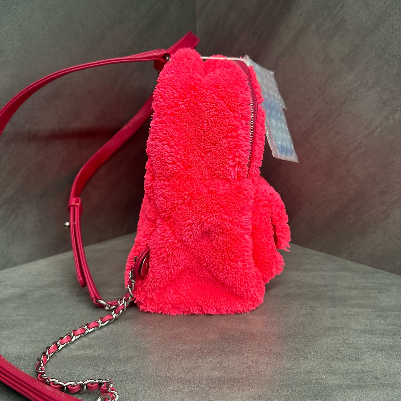 Chanel Plush backpack red