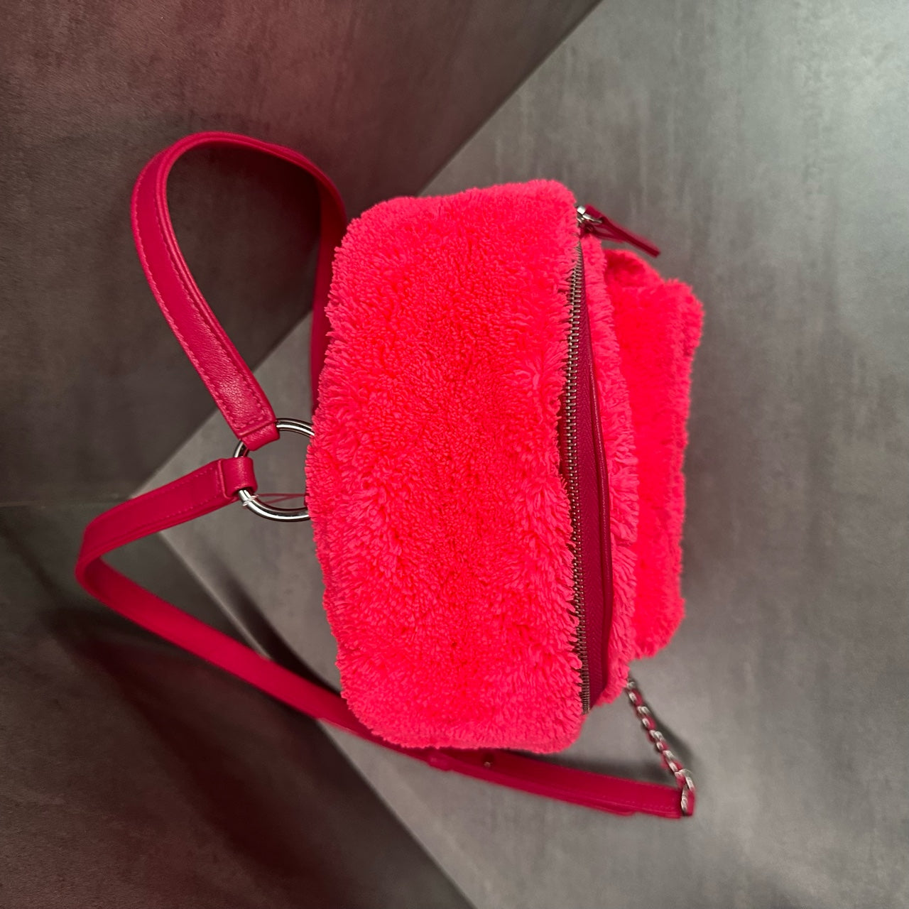 Chanel Plush backpack red