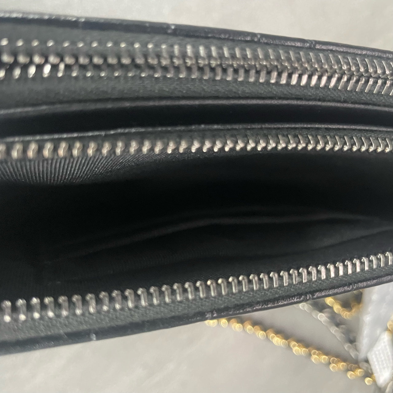 Chanel Gabrielle mini size Crocodile embossing Black-gold