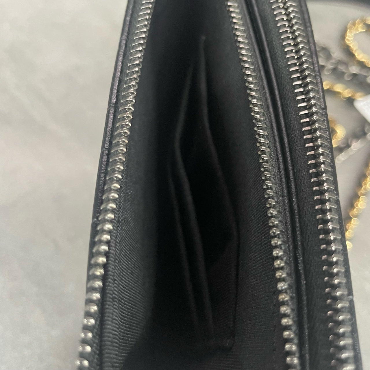 Chanel Gabrielle mini size Crocodile embossing Black-gold