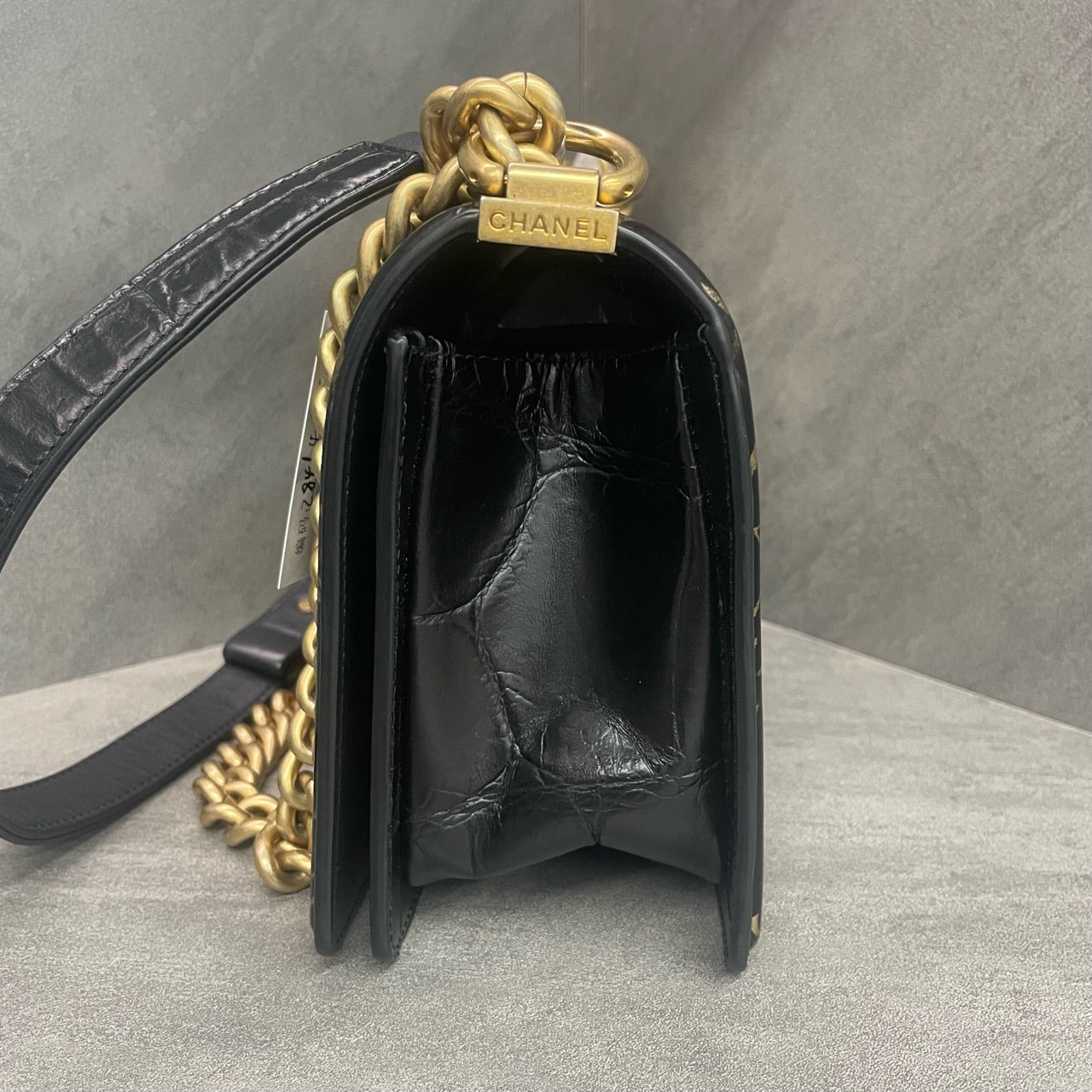 Chanel leboy Egypt series limited edition middle size black gold