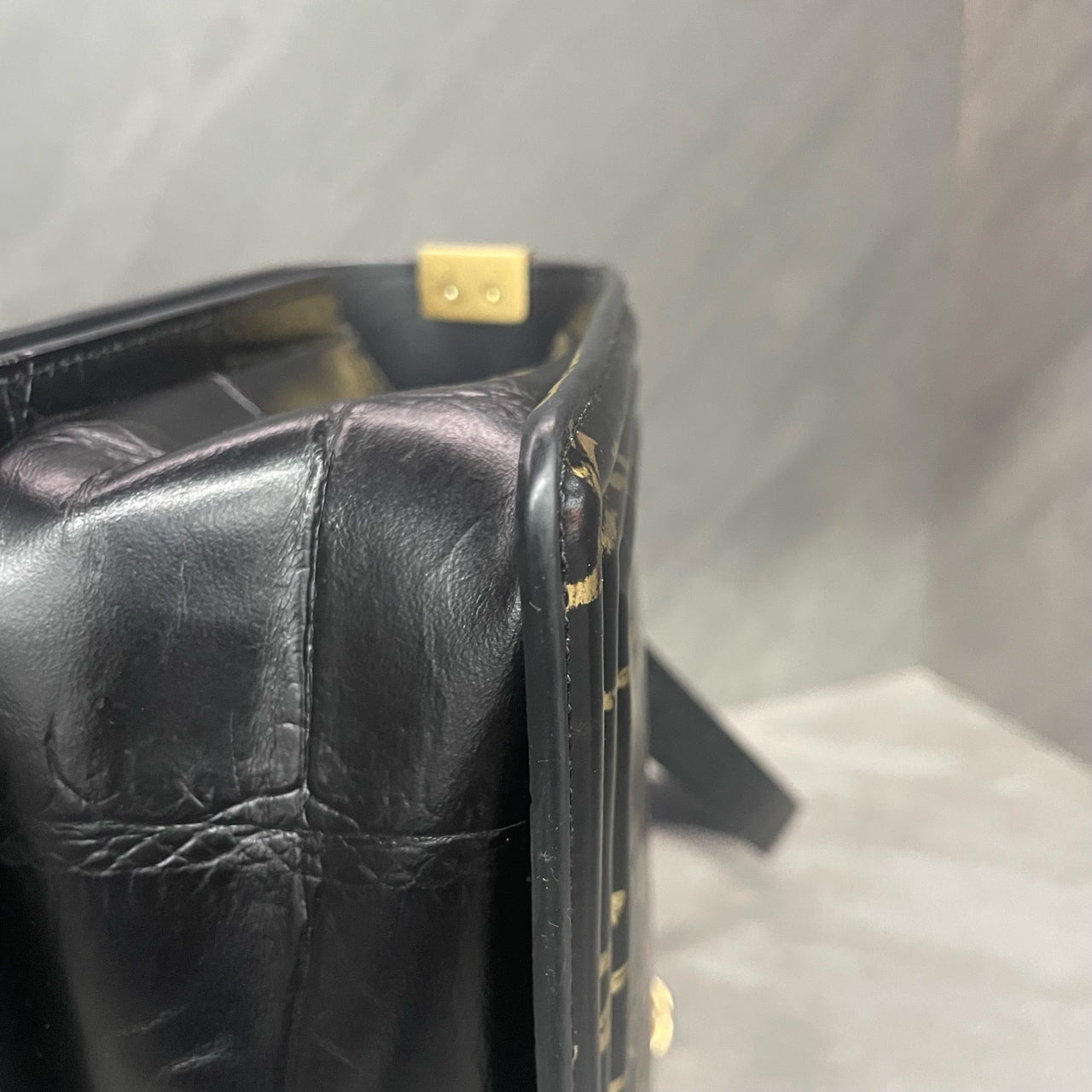Chanel leboy Egypt series limited edition middle size black gold