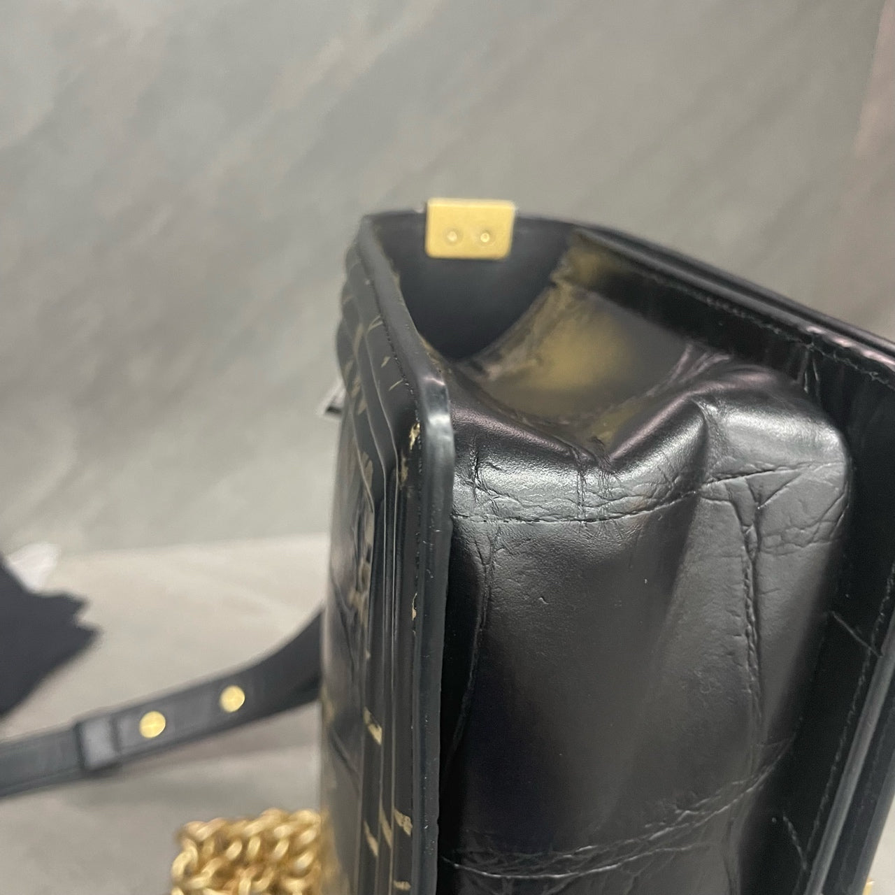 Chanel leboy Egypt series limited edition middle size black gold