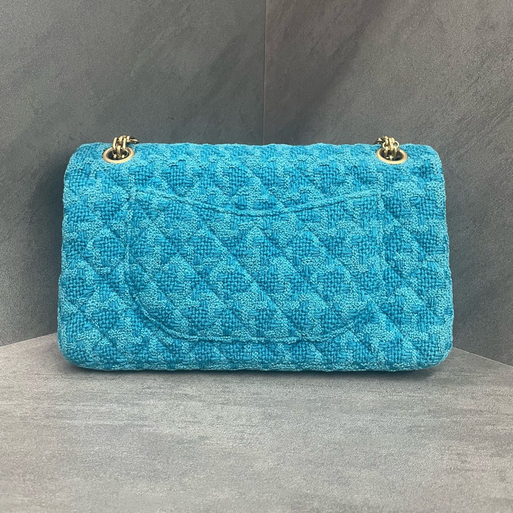 Chanel 2.55 Flap woolen fabric Blue&nbsp;
