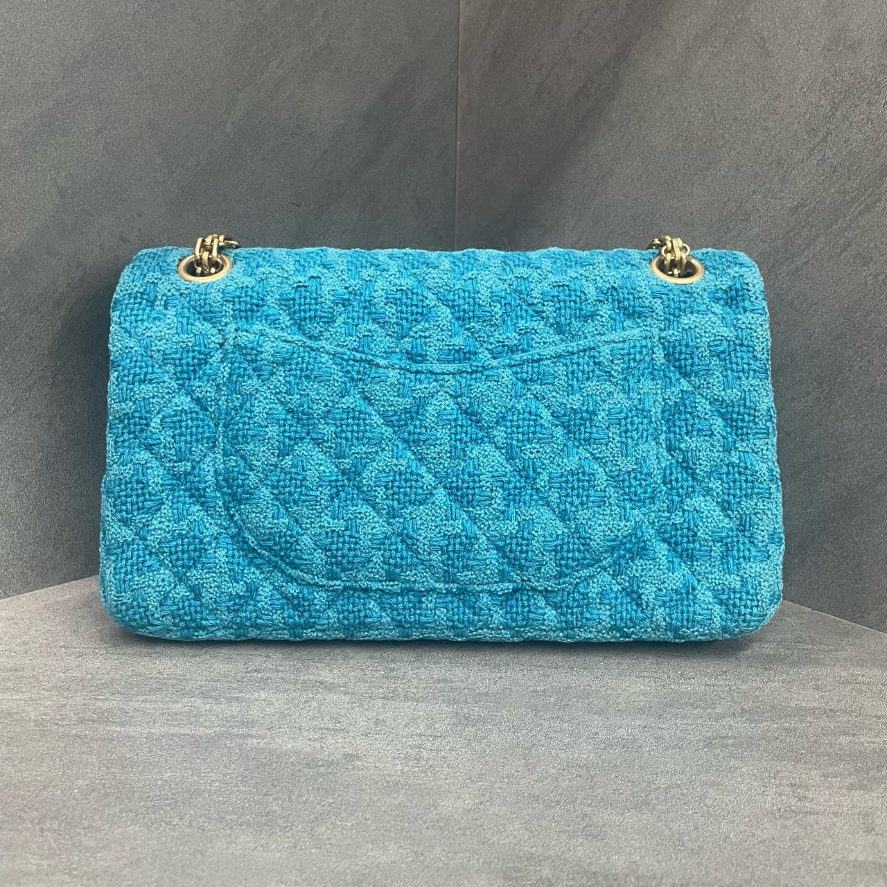 Chanel 2.55 Flap woolen fabric Blue&nbsp;