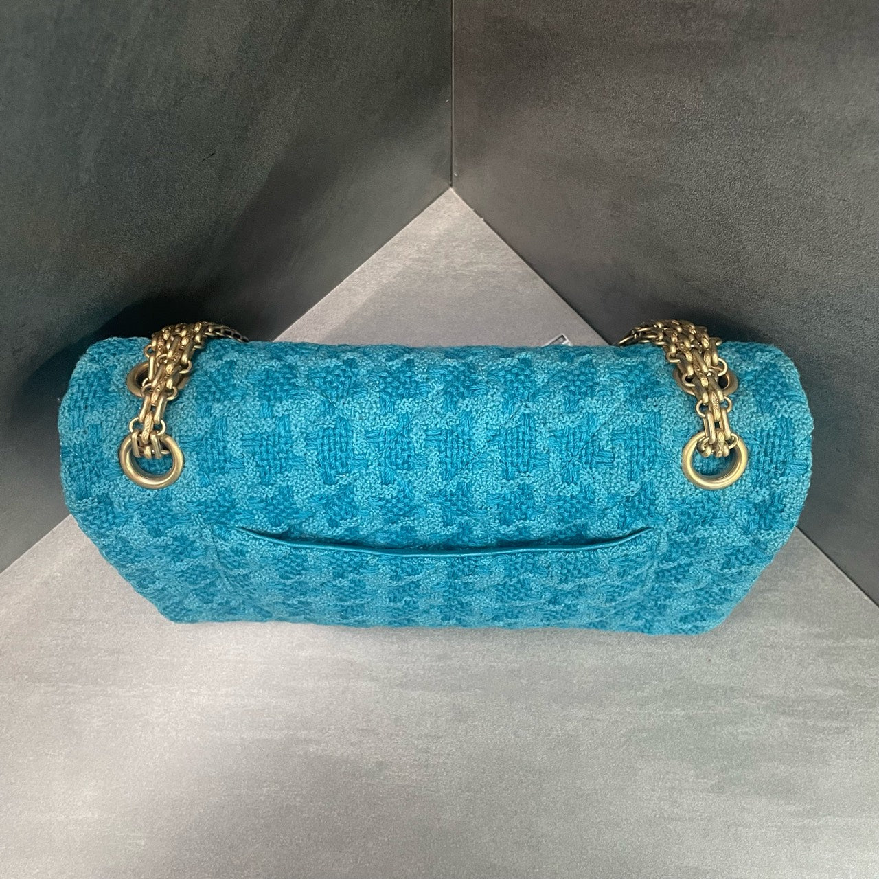 Chanel 2.55 Flap woolen fabric Blue&nbsp;