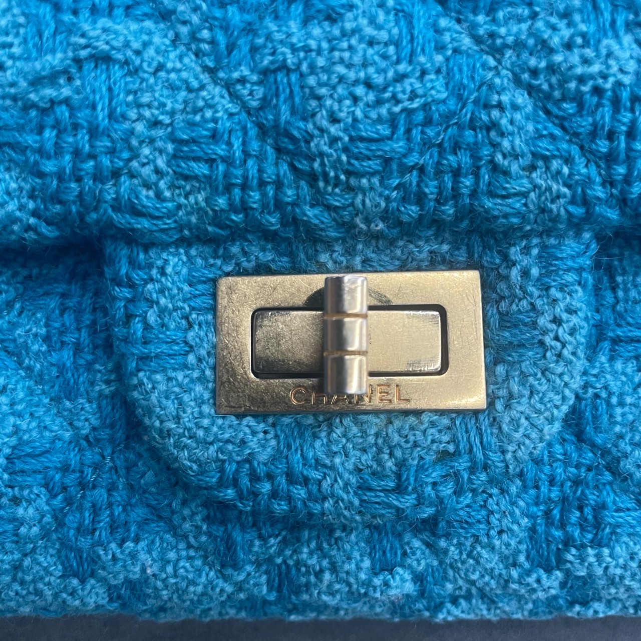 Chanel 2.55 Flap woolen fabric Blue&nbsp;