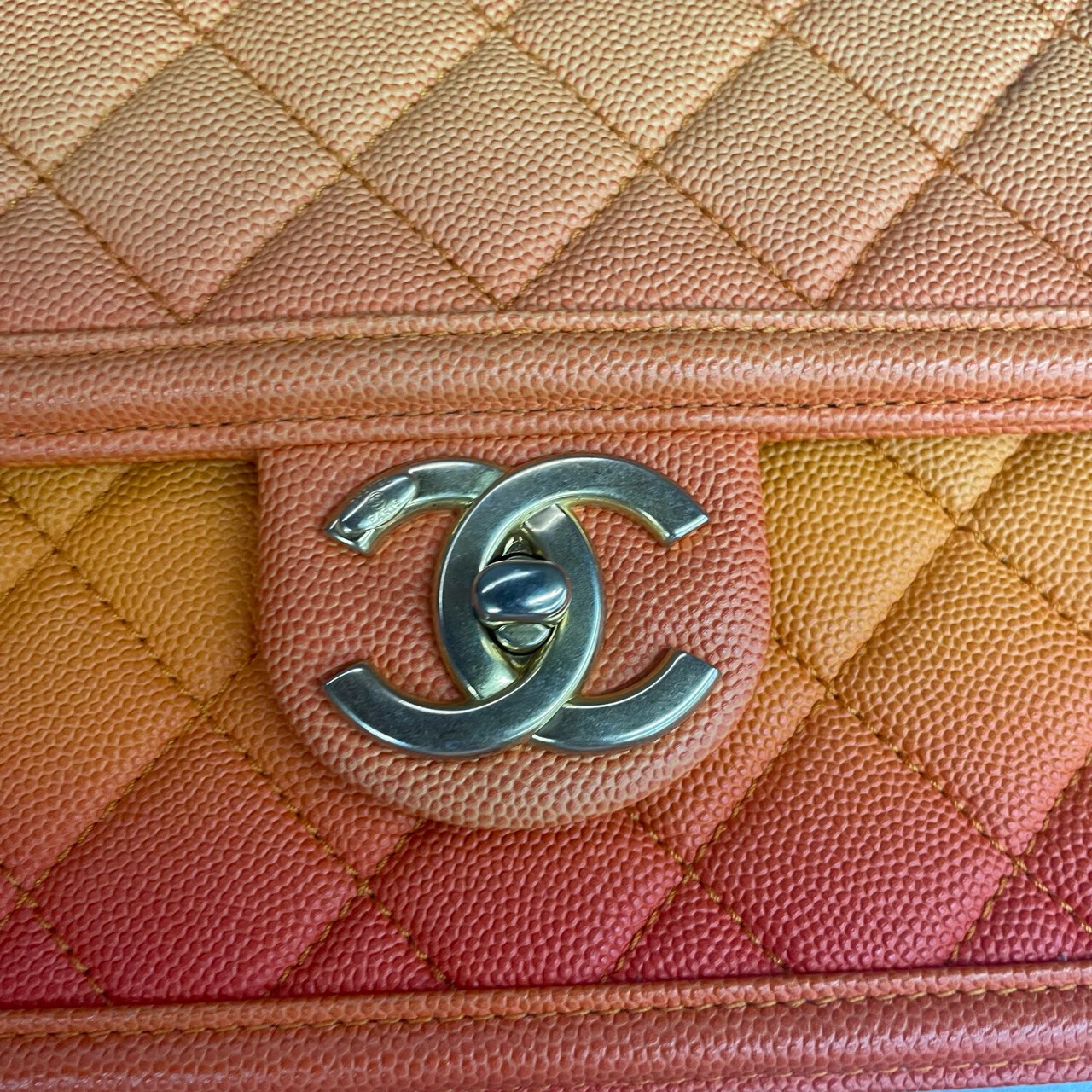 Chanel Flap Gradient orange Limited edition