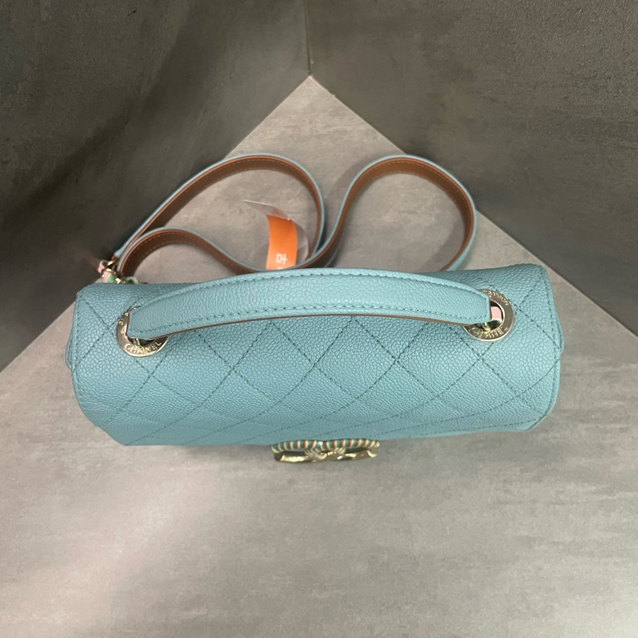 Chanel Cuba series Lychee pattern light blue