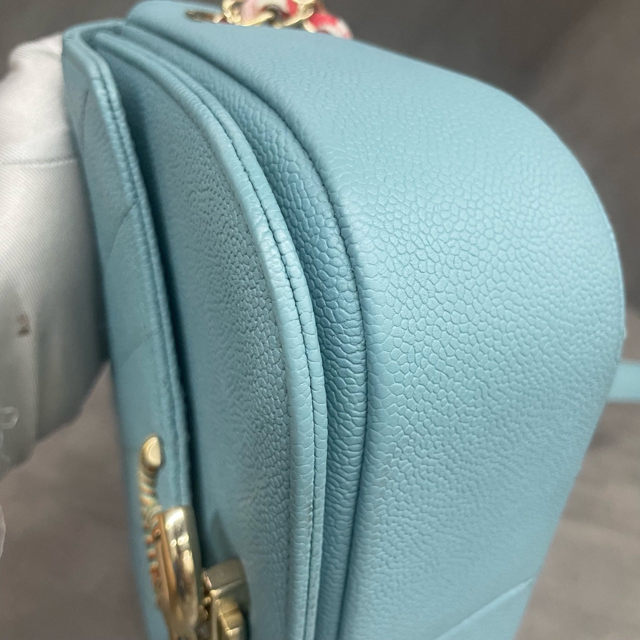 Chanel Cuba series Lychee pattern light blue