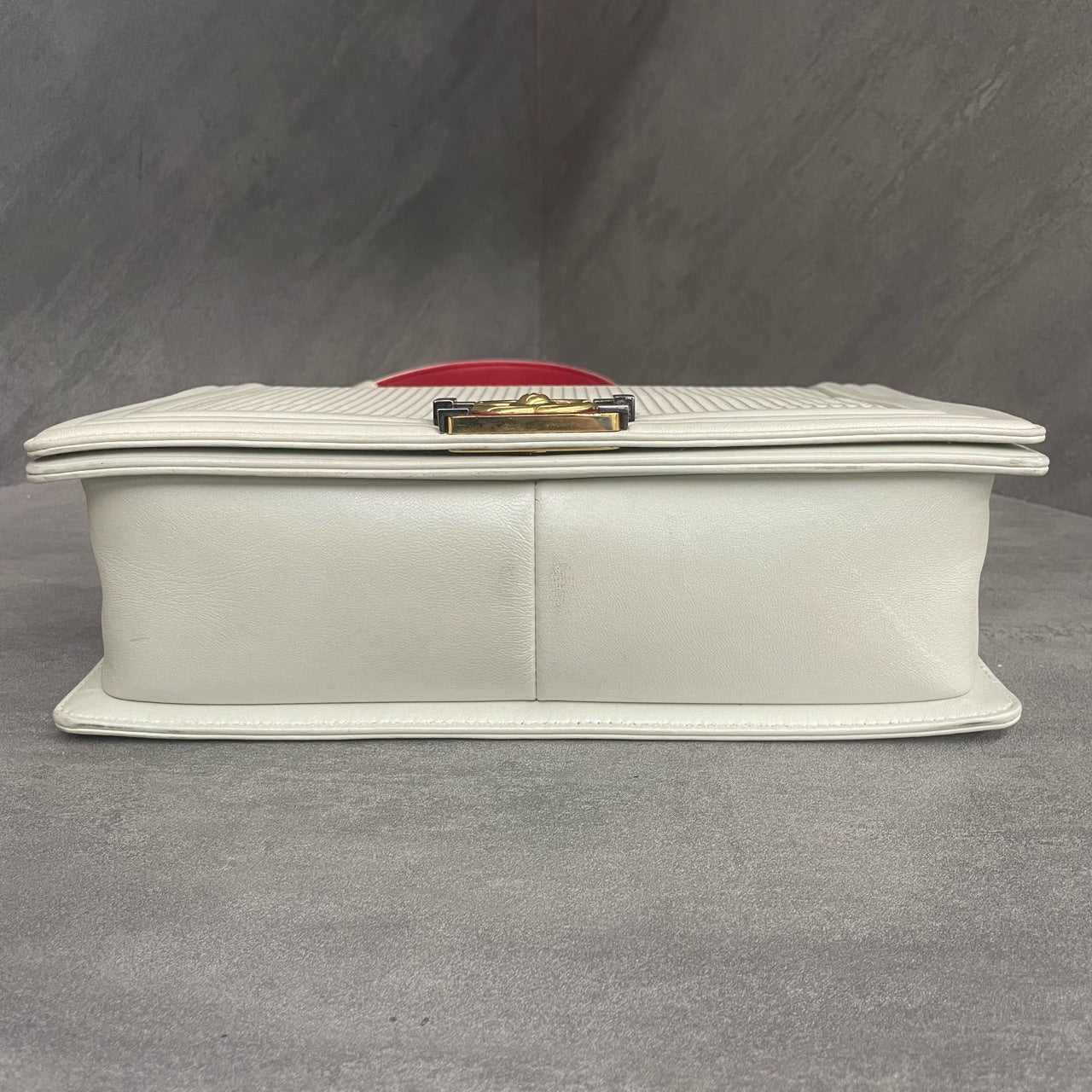 Chanel leboy technology fabric middle-large size white