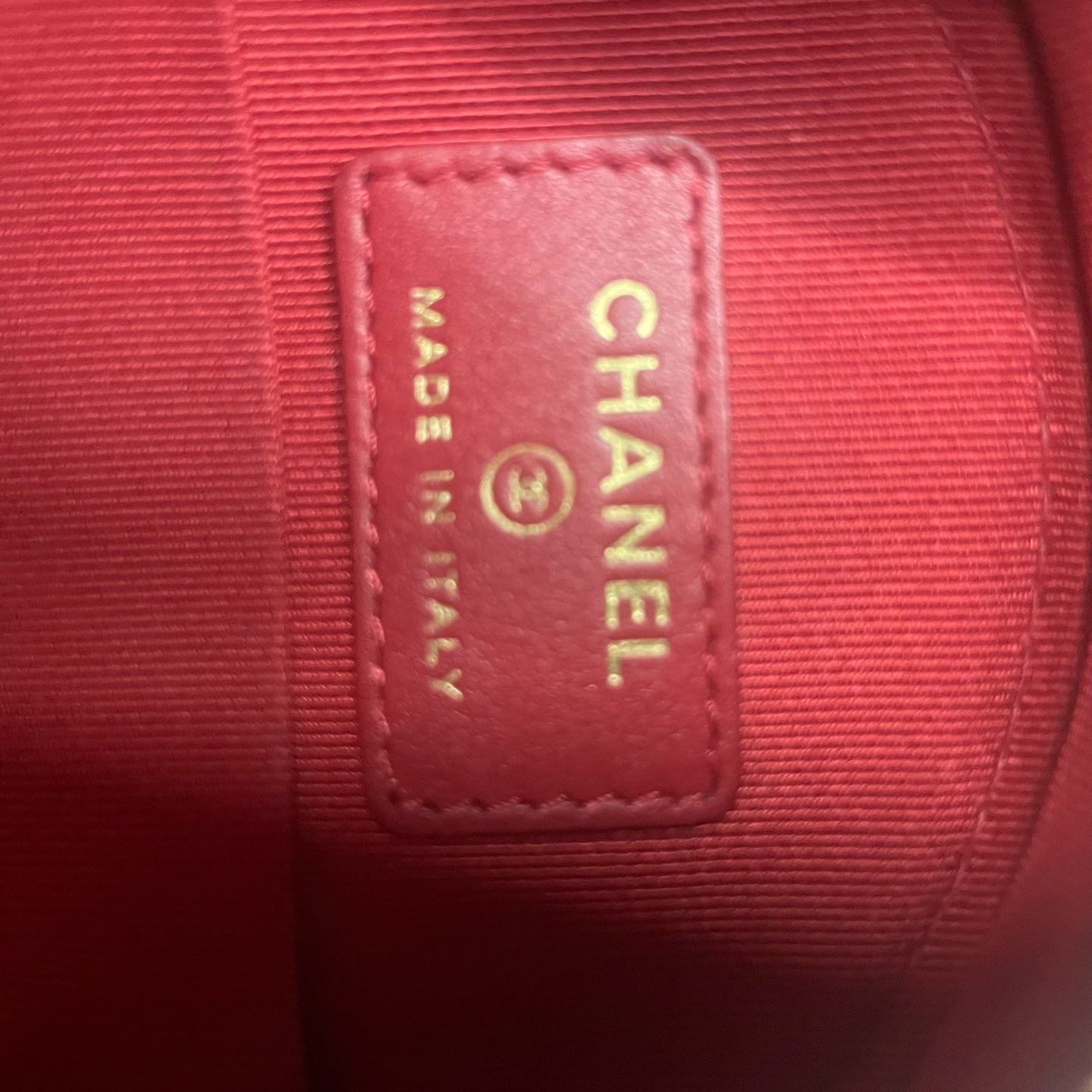 Chanel Round cake bun lychee pattern red