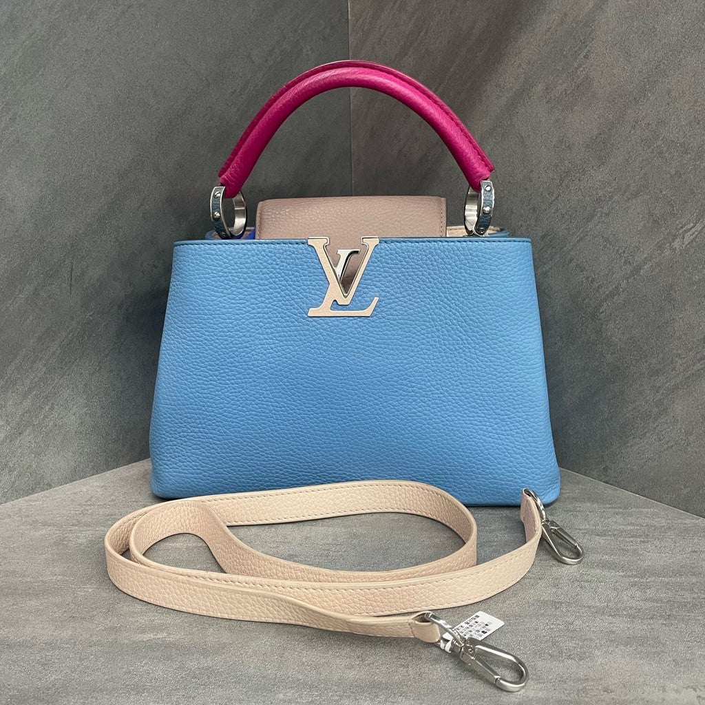 Louis Vuitton Capucines BB Blue with offwhite