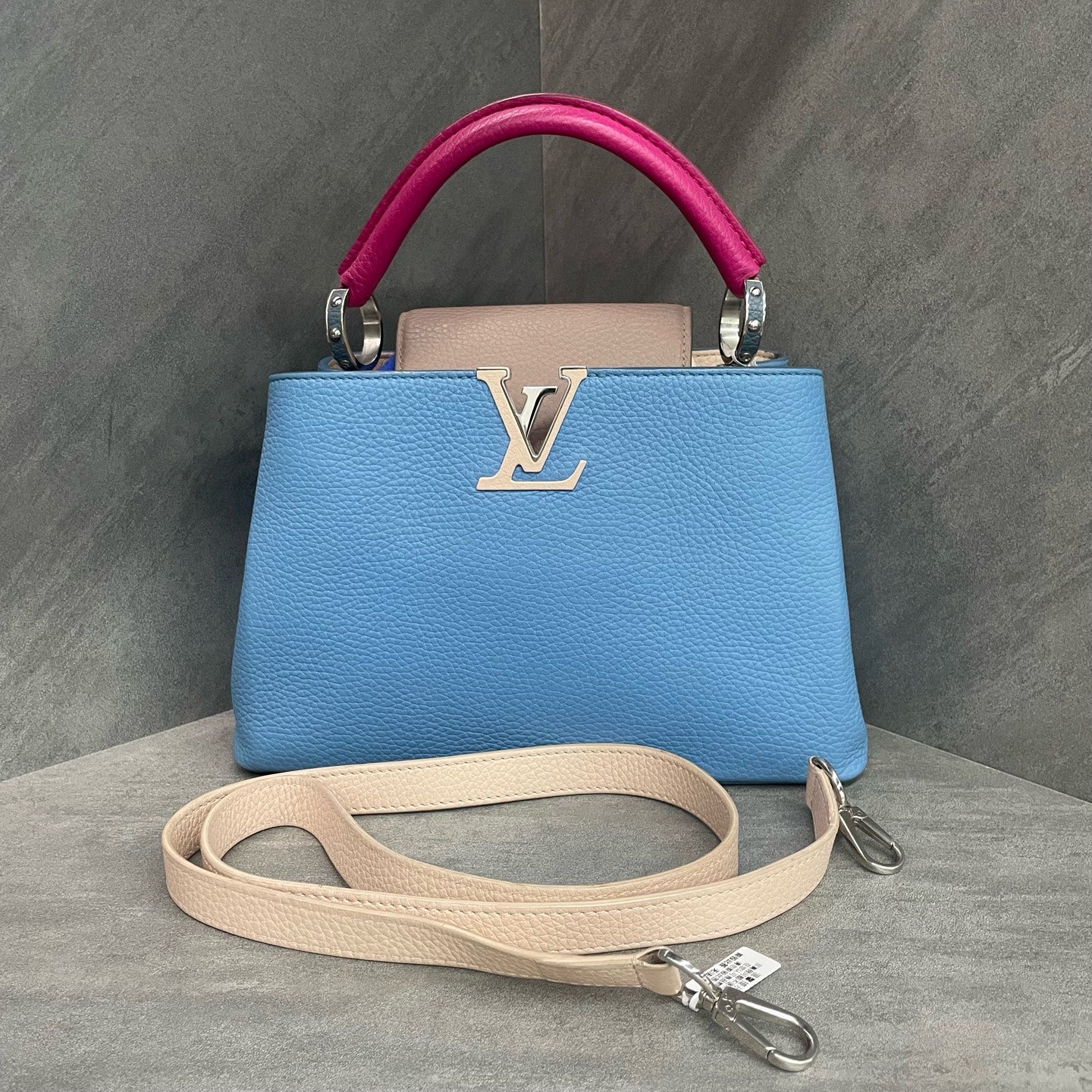 Louis Vuitton Capucines BB Blue with offwhite