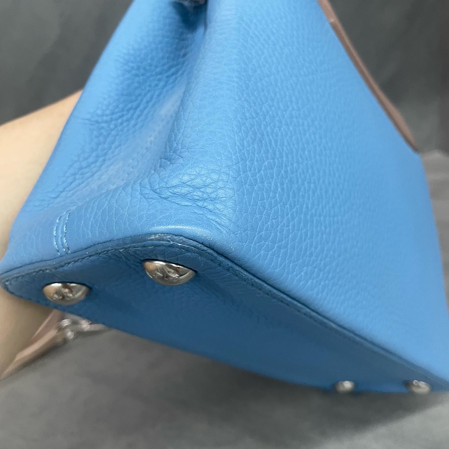Louis Vuitton Capucines BB Blue with offwhite