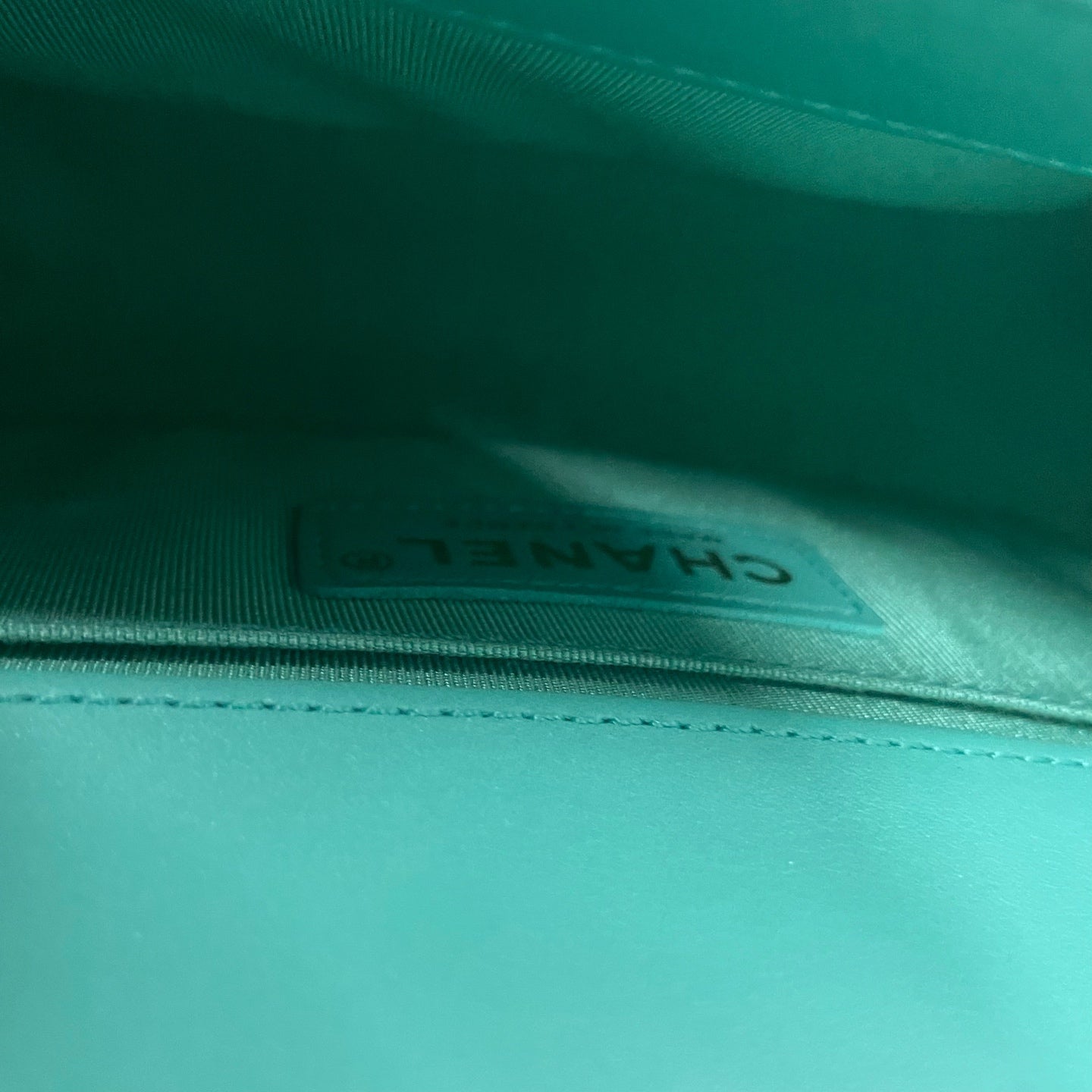 Chanel leboy cowhide small size Macaron blue-Gold