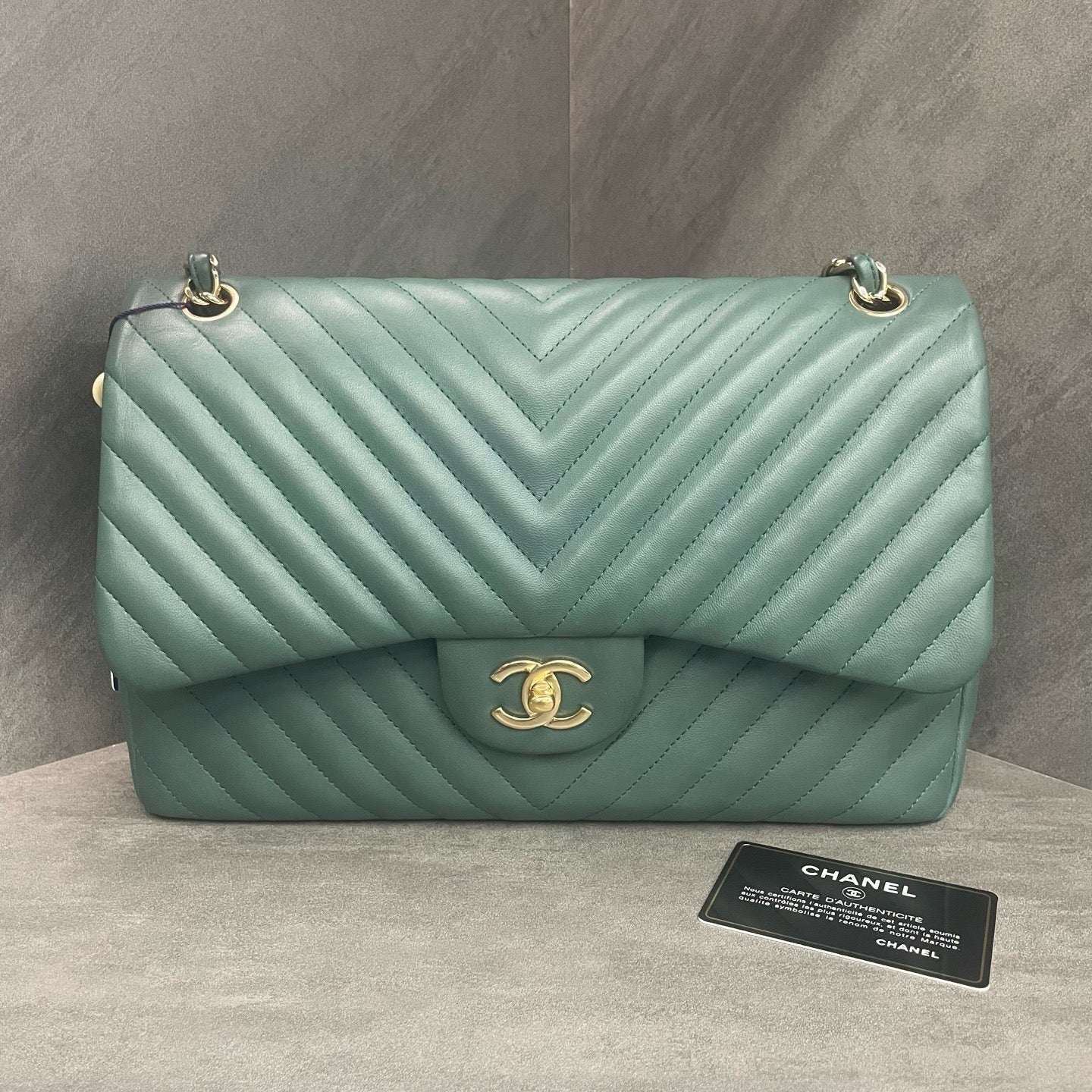 Chanel Classic Flap Jumbo “V” pattern