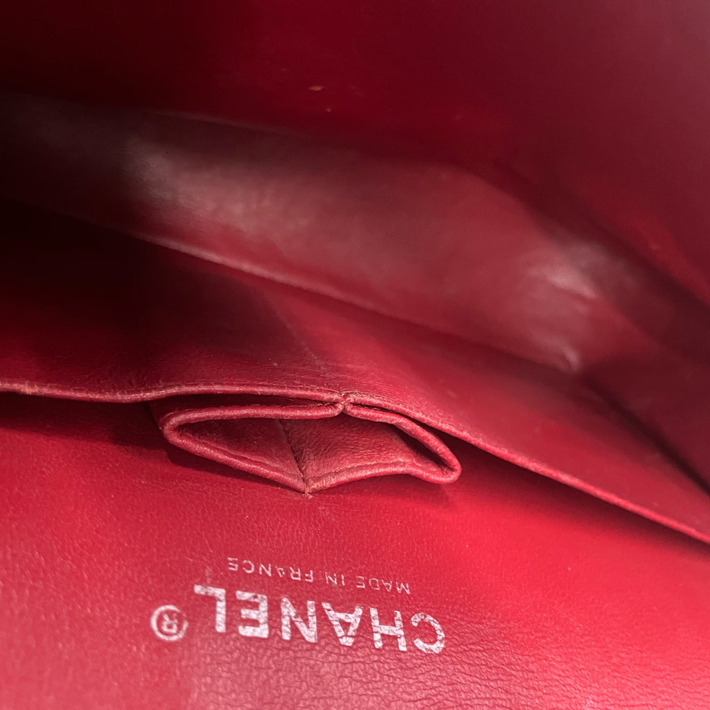 Chanel Classic Flap sheepskin middle size Red