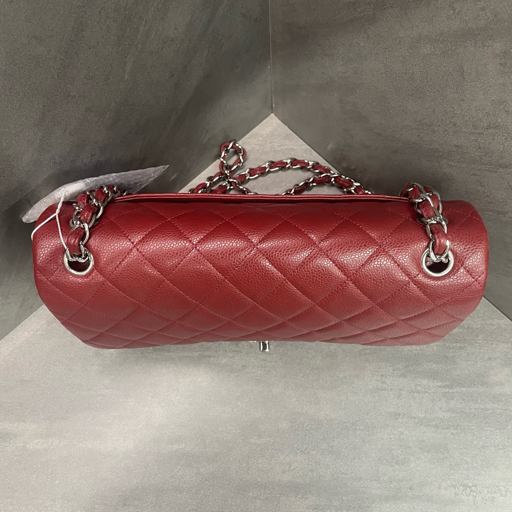 Chanel Classic Flap lichee pattern cowhide Jumbo Red-sliver