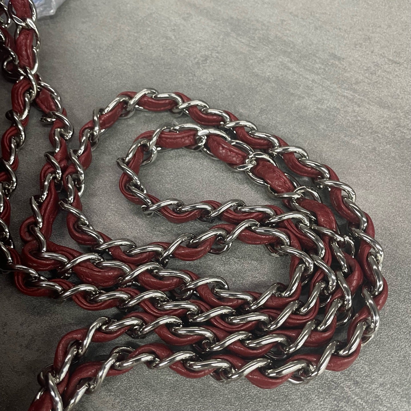 Chanel Classic Flap lichee pattern cowhide Jumbo Red-sliver