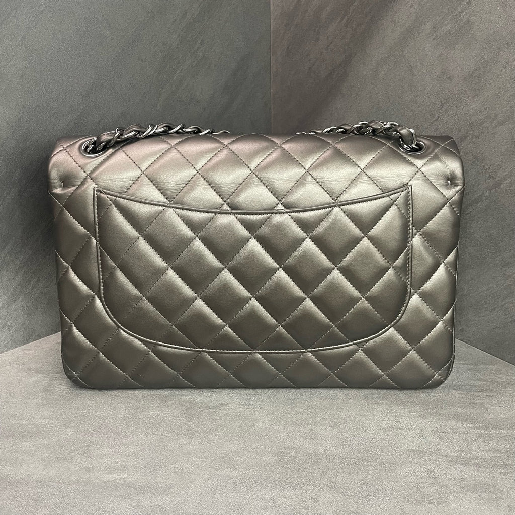 Chanel Classic Flap Sheepskin Jumbo Sliver