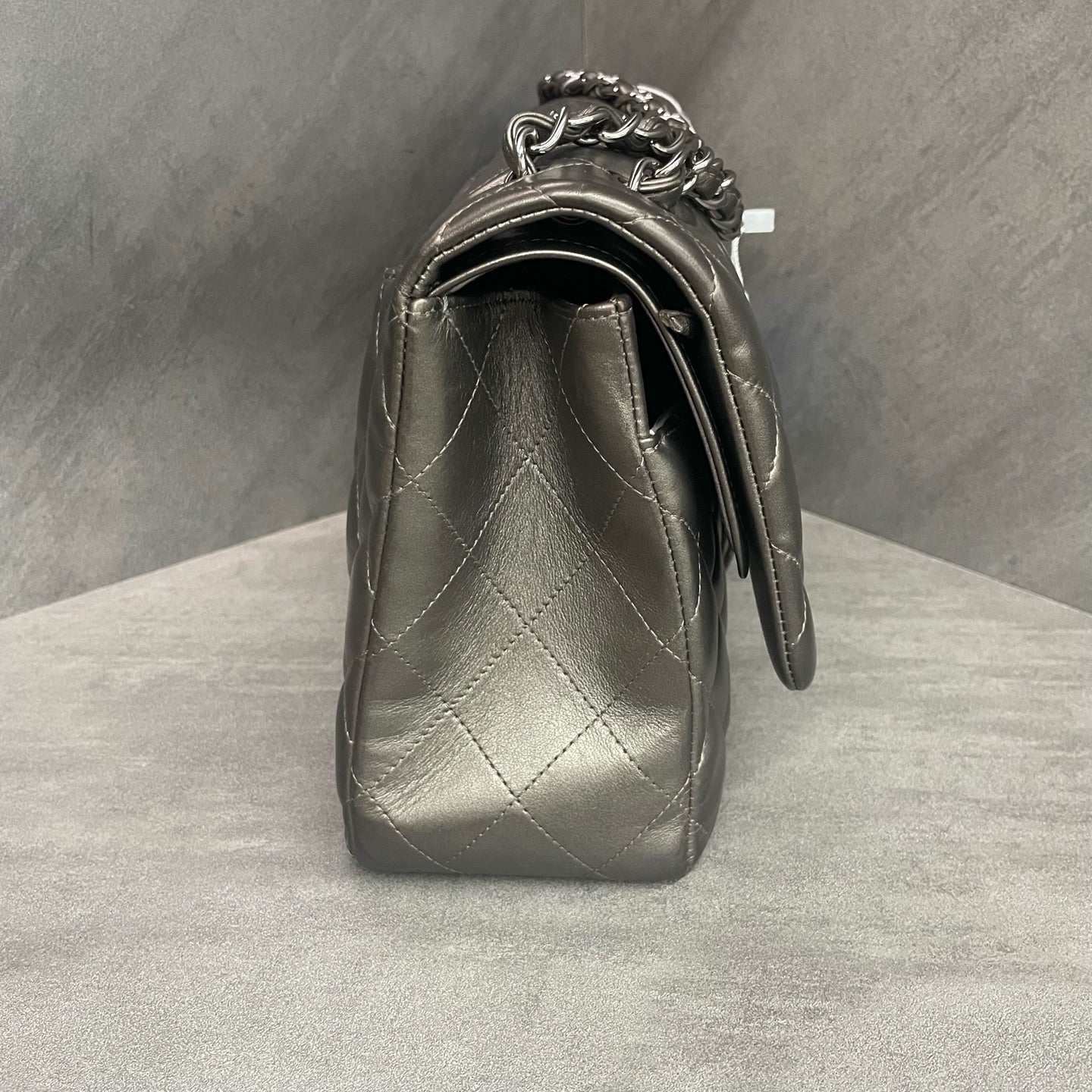 Chanel Classic Flap Sheepskin Jumbo Sliver
