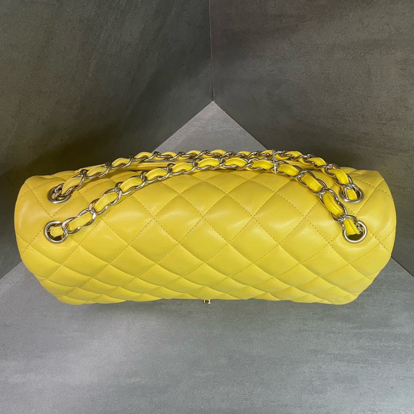 Chanel Classic Flap Sheepskin Jumbo Yellow