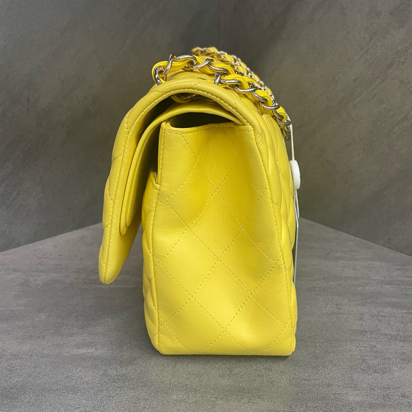 Chanel Classic Flap Sheepskin Jumbo Yellow