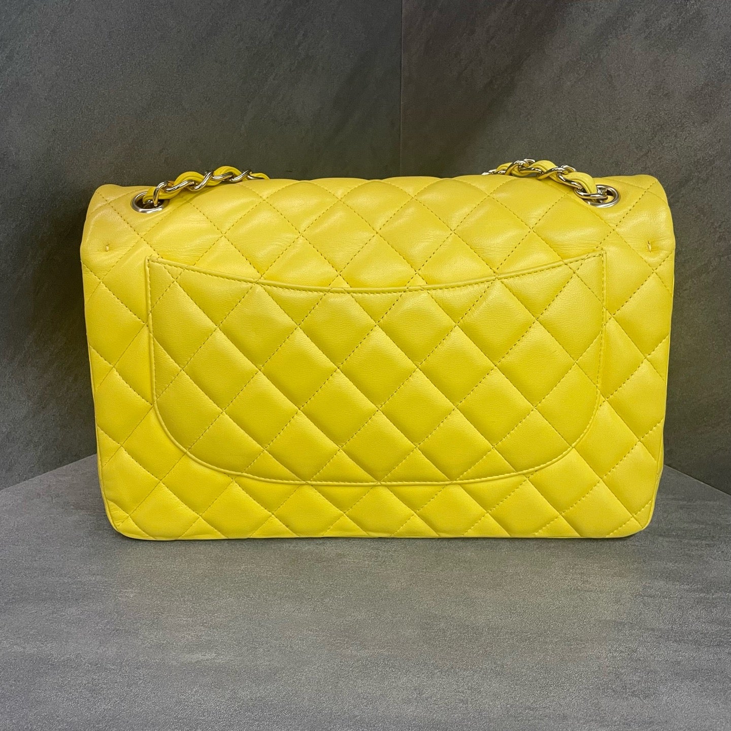 Chanel Classic Flap Sheepskin Jumbo Yellow