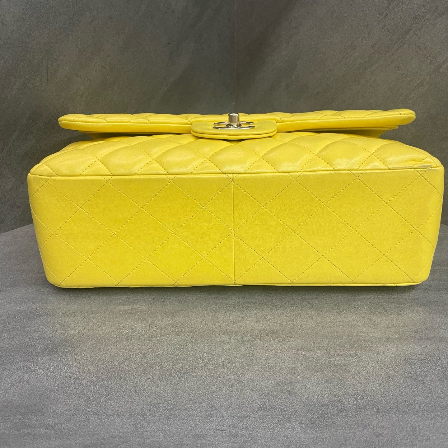 Chanel Classic Flap Sheepskin Jumbo Yellow