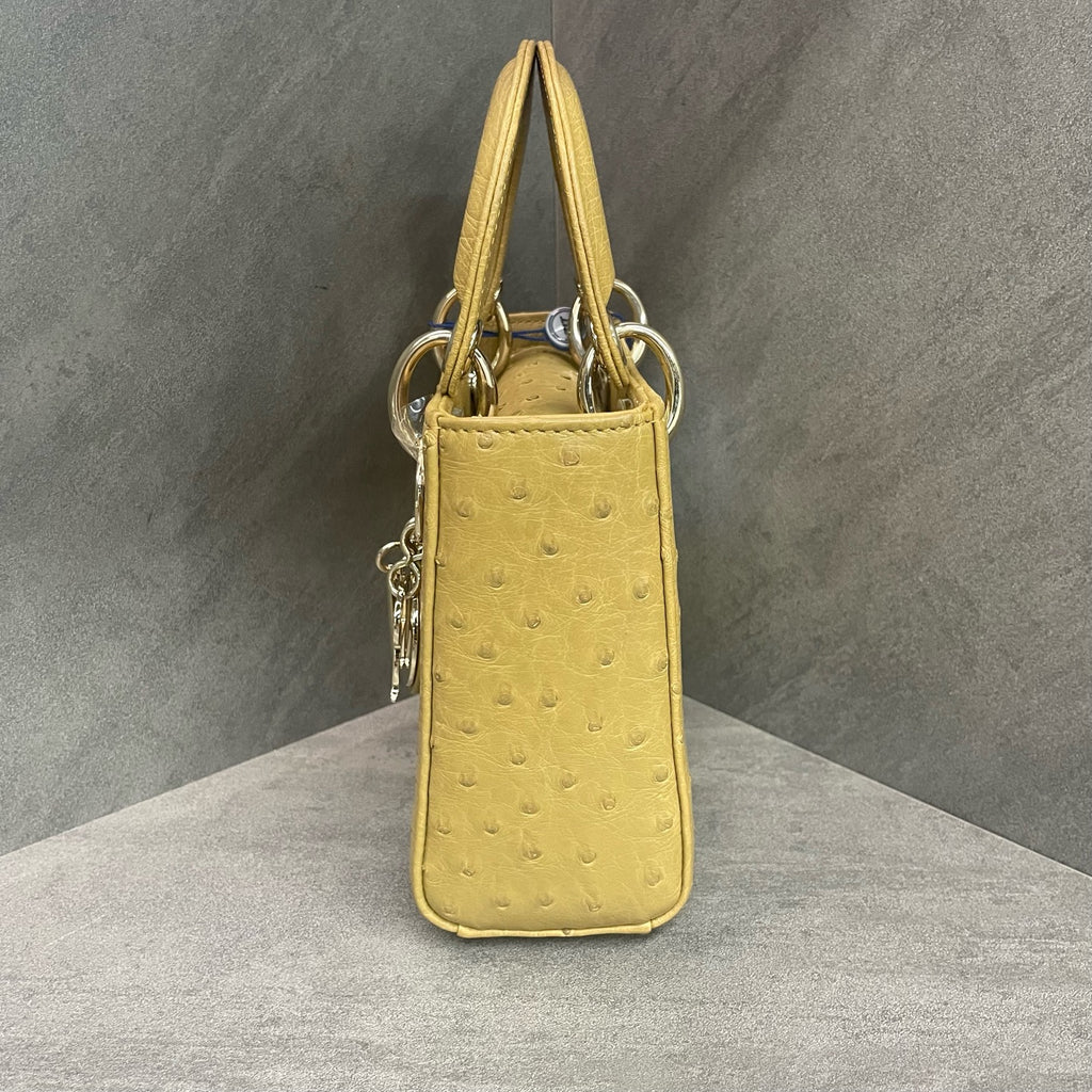 Dior Lady Dior Ostrich skin small size Turmeric