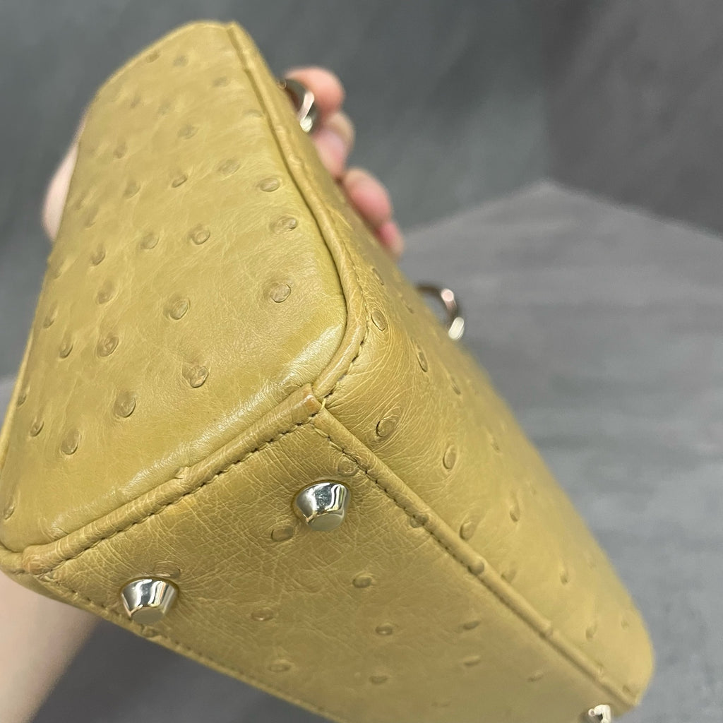 Dior Lady Dior Ostrich skin small size Turmeric