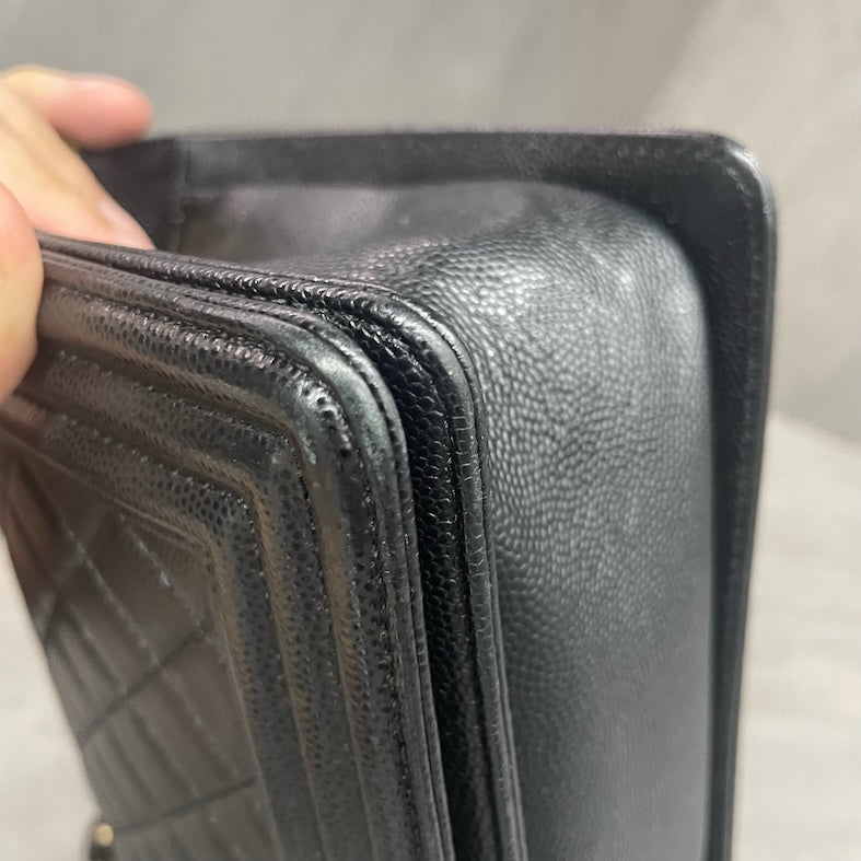 Chanel Leboy Medium-Large size Black-Gold CLAFSKIN